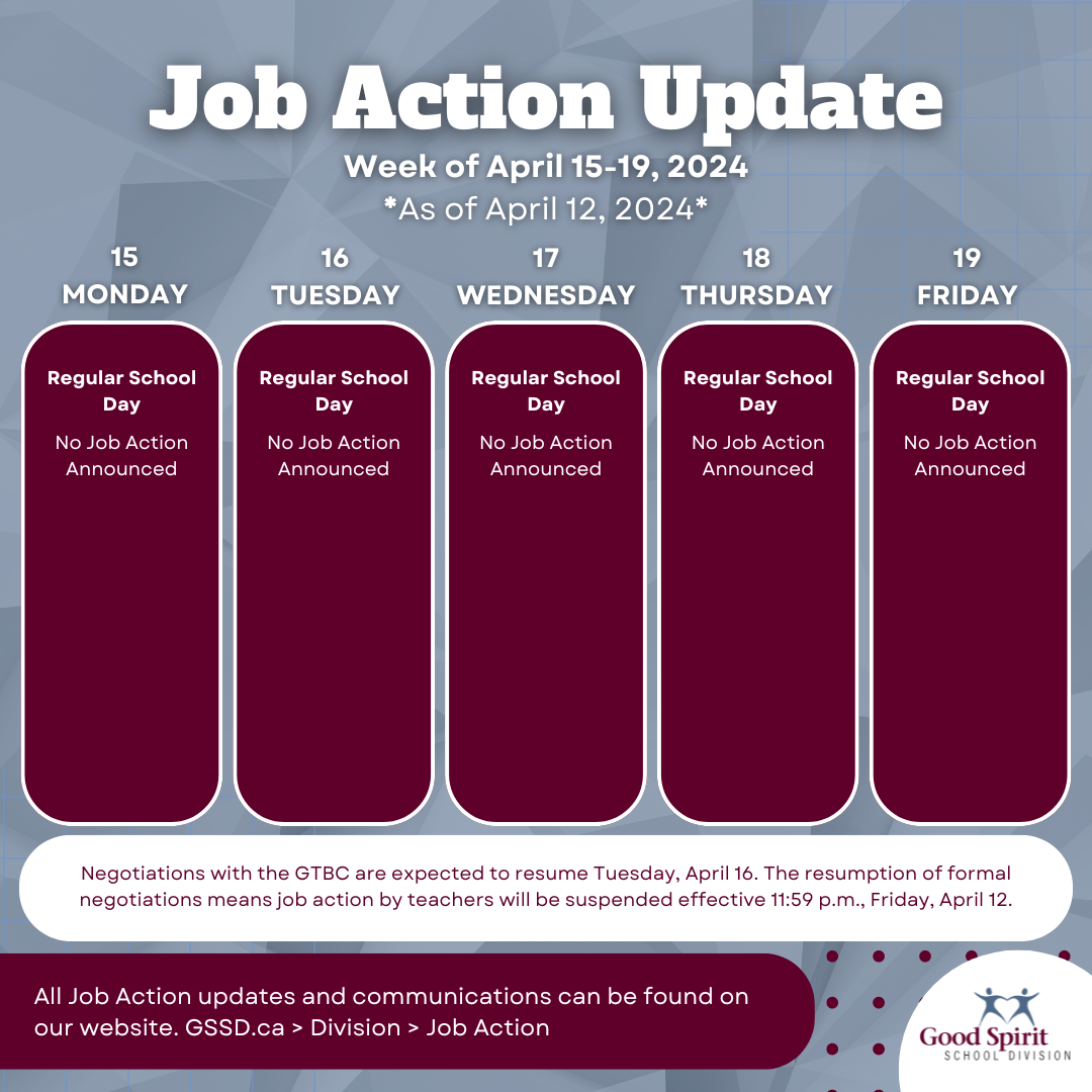 Job Action Updates | Good Spirit School Division